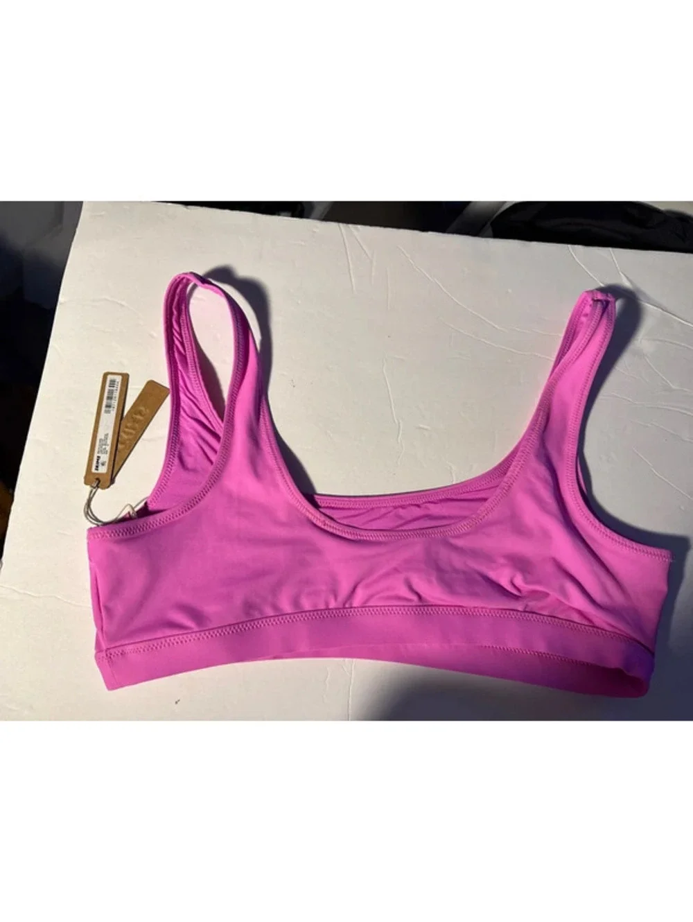 SKIMS Swim NWT Tank Bikini Top Neon Orchid Size XL